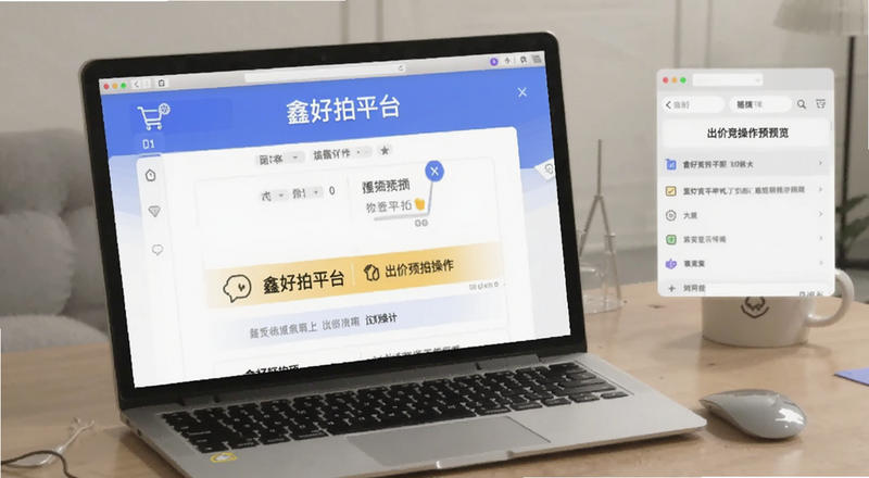 鑫好拍平台出价竞拍页面操作预览图