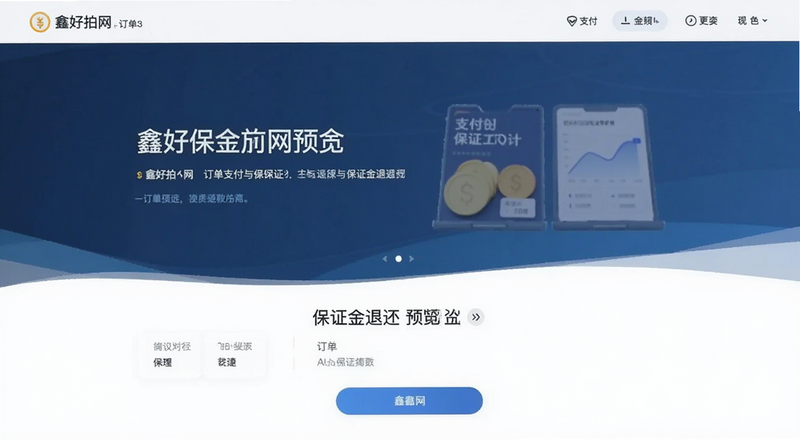 鑫好拍网订单支付与保证金退还界面预览图