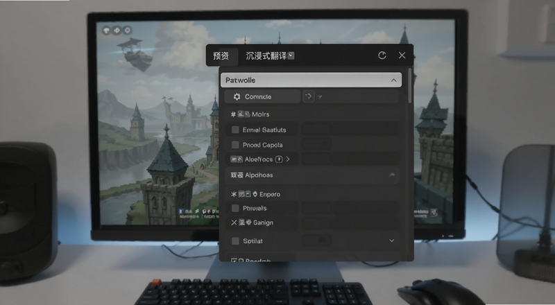 沉浸式翻译设置面板选项预览图