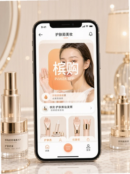 槟购跨境APP护肤美妆板块界面展示图