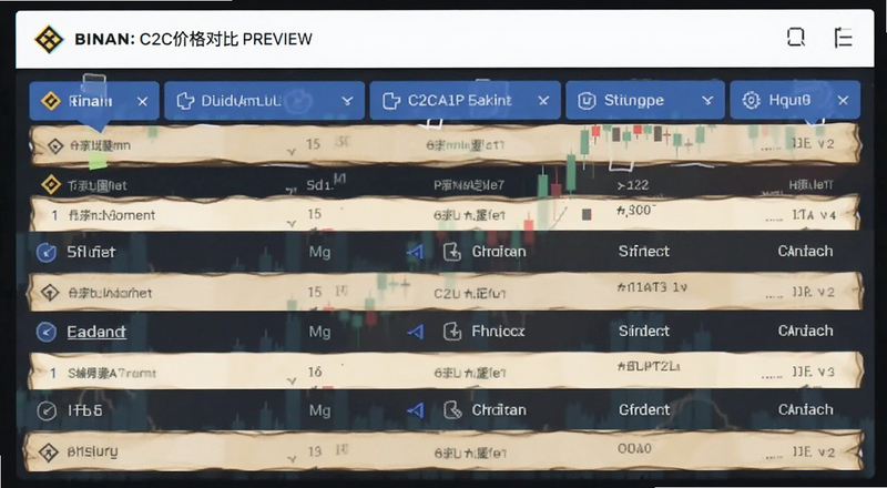 币安C2C价格对比列表预览图