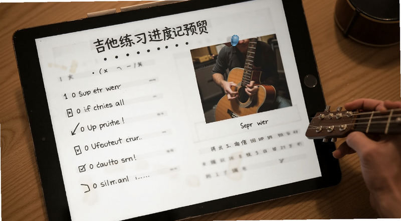 吉他练习进度记录预览图