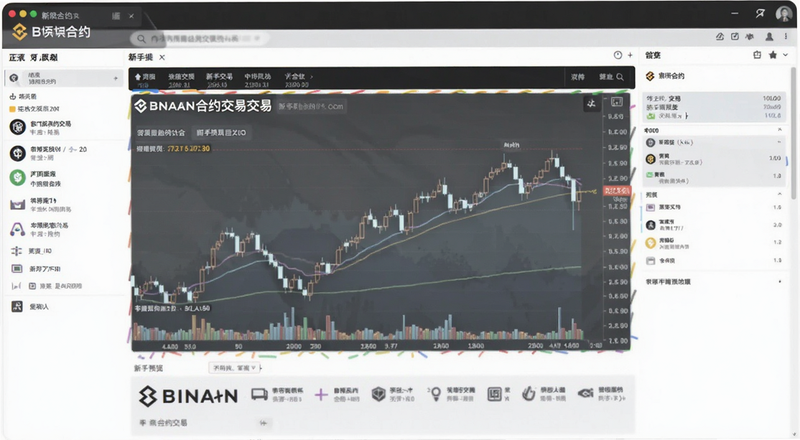 币安合约交易界面新手操作预览图