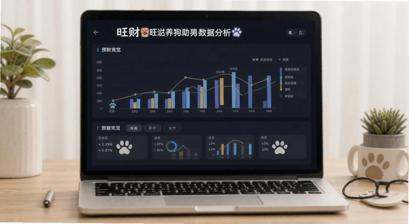 旺财养狗助手数据分析图表预览图
