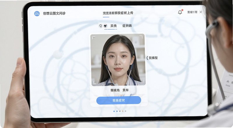 创想云图文问诊上传症状照片界面预览图