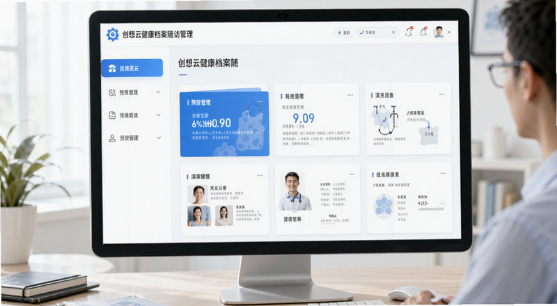 创想云健康档案随访管理页面预览图