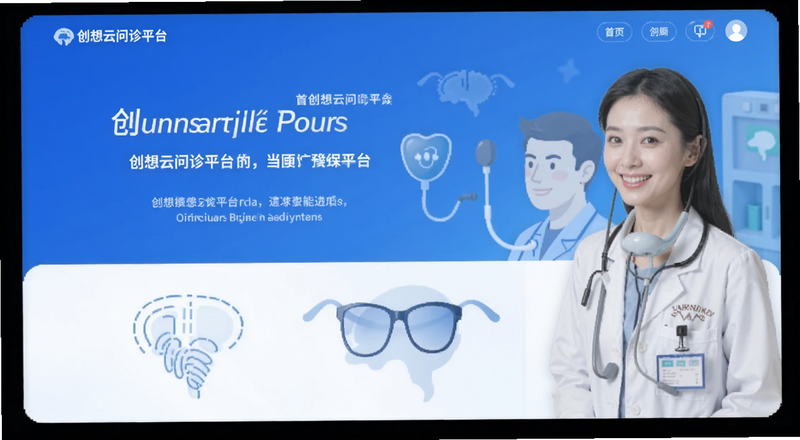 创想云问诊平台首页功能入口预览图