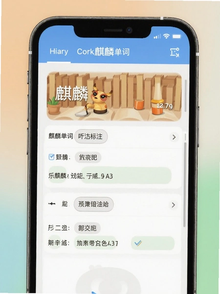 麒麟单词听力标注功能界面预览图