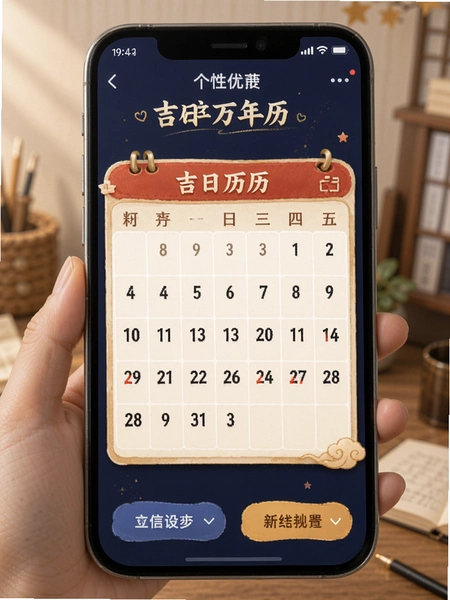 吉日万年历个性化日历设置界面