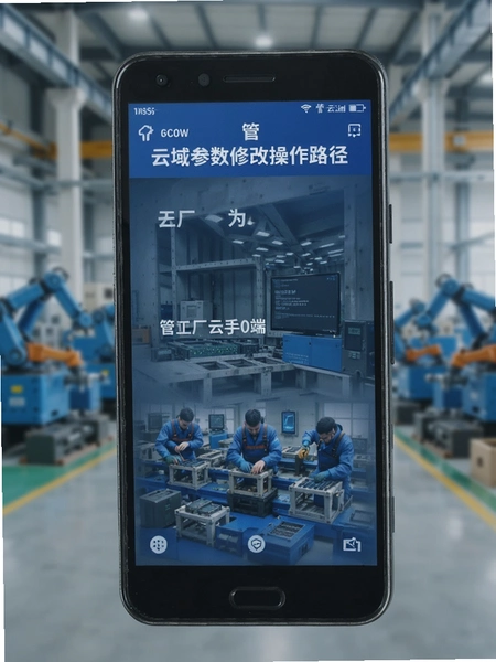管工厂云手机端参数修改操作路径示意图