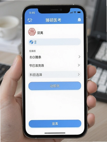 臻硕医考APP科目选择界面截图
