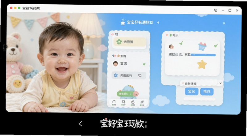 宝宝好名通软件界面功能展示图