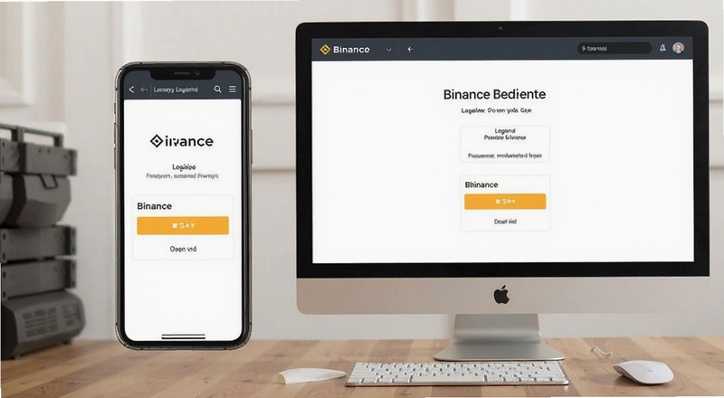 Binance��¼ҳ���ֻ��͵��Զ˶Ա�Ԥ��ͼ