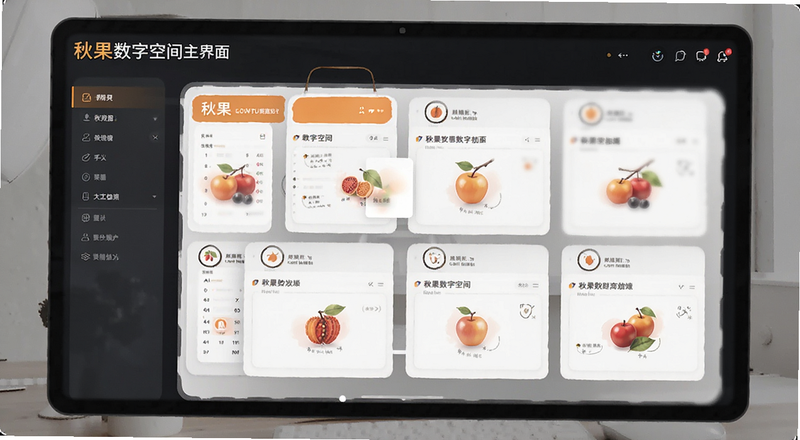 秋果数字空间主界面功能布局预览图