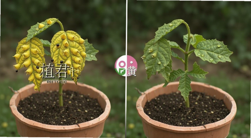 植物君黄叶对比图