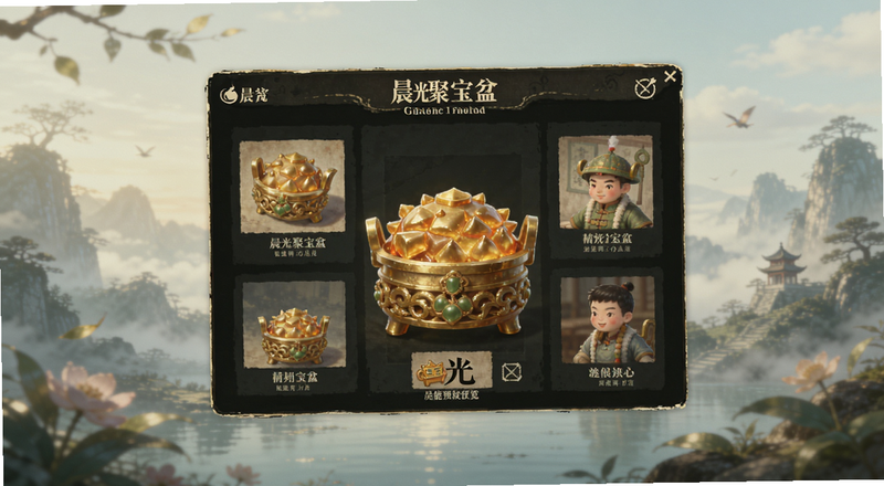 晨光聚宝盆界面功能预览图