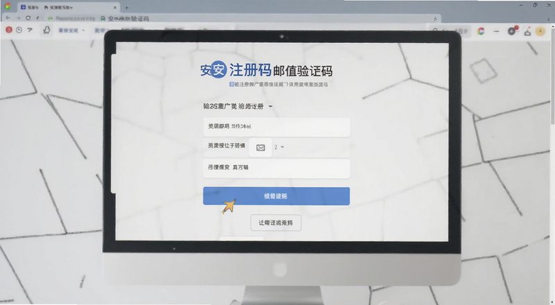 b安注册邮箱验证码填写界面预览图