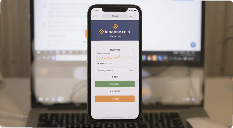 �����û�ʹ���ֻ�����binance.com��ֵ����Ԥ��ͼ