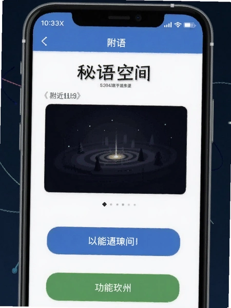 秘语空间 附近的人功能界面示意图