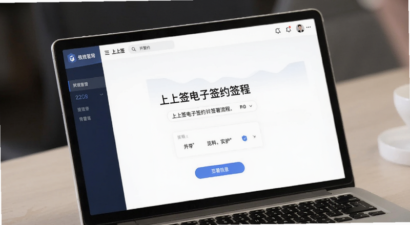 上上签电子签约签署流程界面展示图