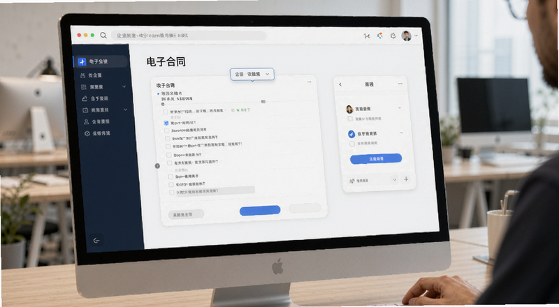 企业批量签署电子合同操作界面图