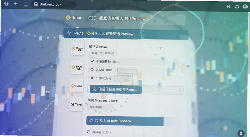 币安C2C卖家信誉筛选界面预览图