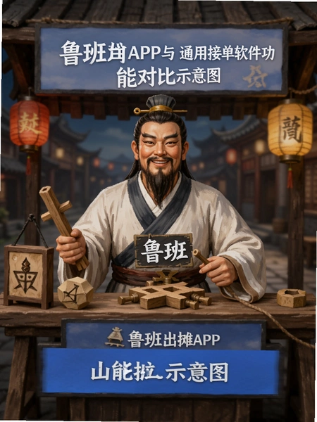 ³���̯APP��ͨ�ýӵ��������ܶԱ�ʾ��ͼ