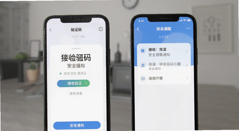 手机接收验证码与安全提醒通知界面预览图