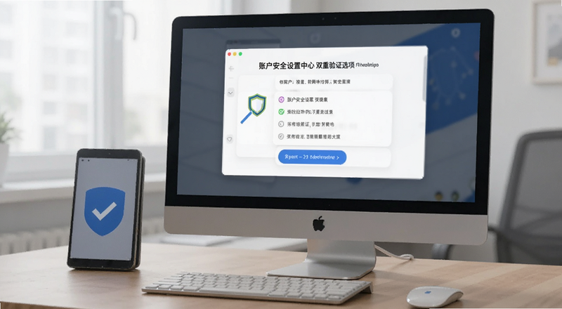 账户安全设置中心双重验证选项预览图