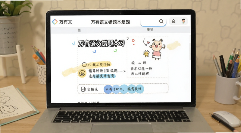 万有语文错题本复习界面预览图