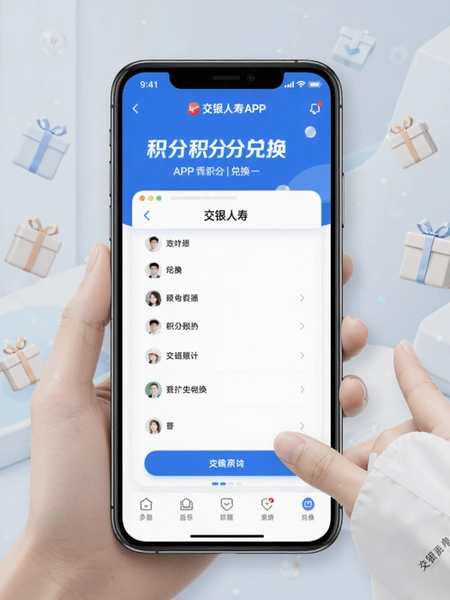交银人寿APP积分乐园兑换页面示意图