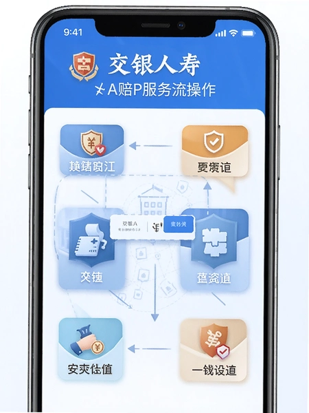 交银人寿APP理赔服务操作流程图