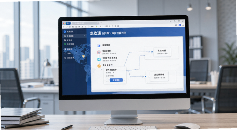 龙政通协同办公审批流程预览图