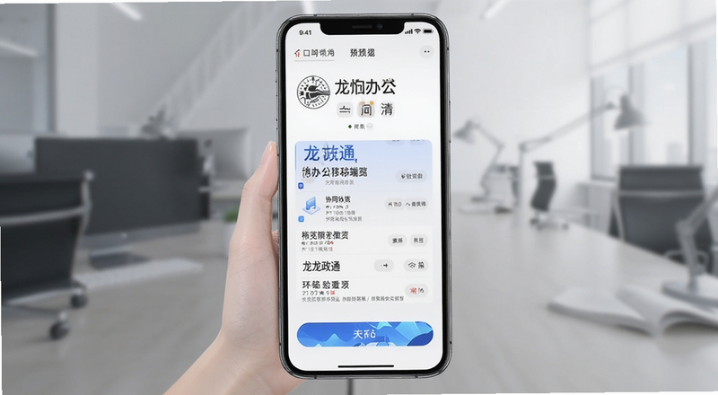 龙政通协同办公移动端操作预览图