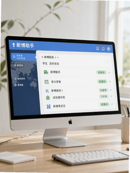 新博助手学生实时在线状态列表界面