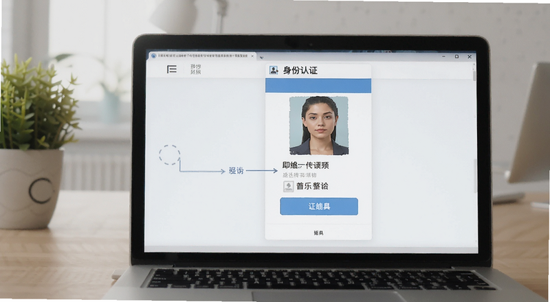 身份认证上传证件照片界面预览图