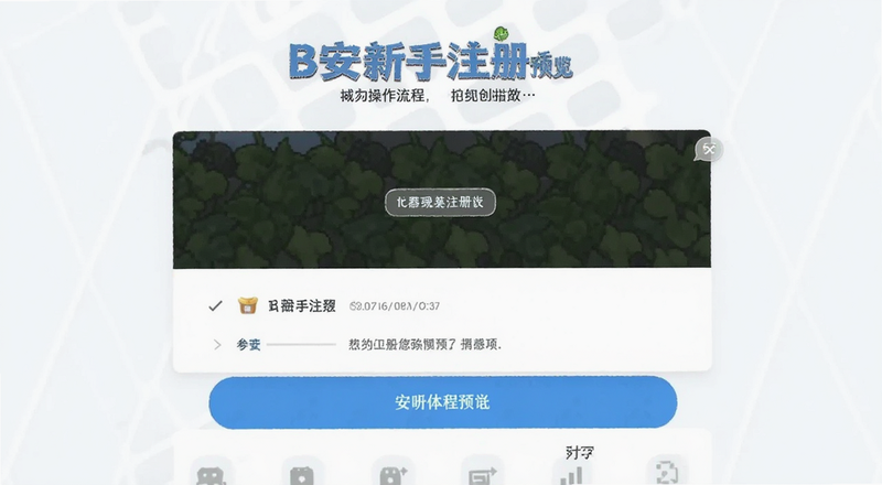 B安新手注册界面操作流程预览图