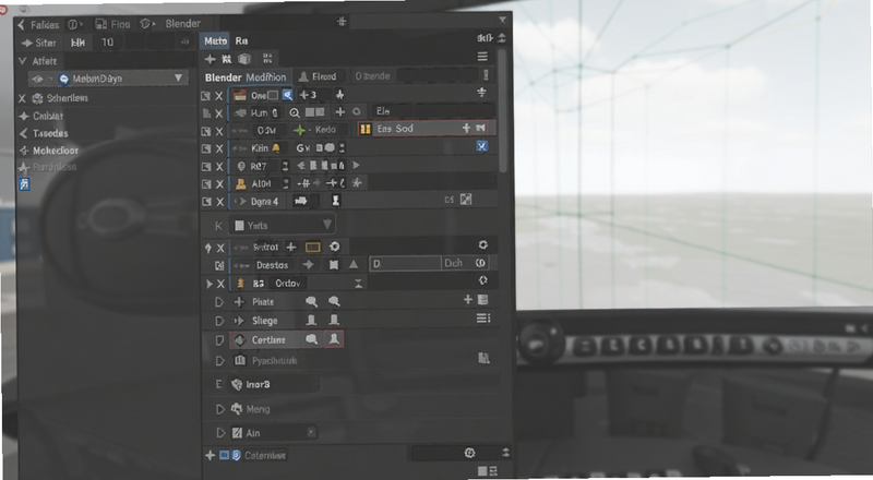 Blender修改器面板操作截图