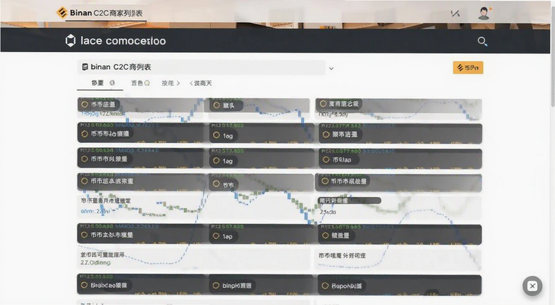 币安C2C商家列表页面预览图