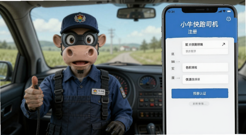 小牛快跑司机端注册认证界面预览图