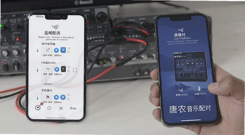 唐农音乐设备蓝牙配对手机操作图
