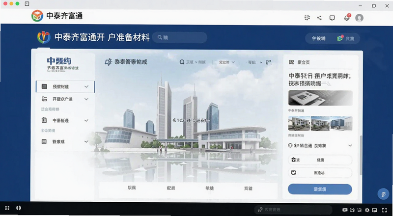 中泰齐富通开户准备材料界面预览图
