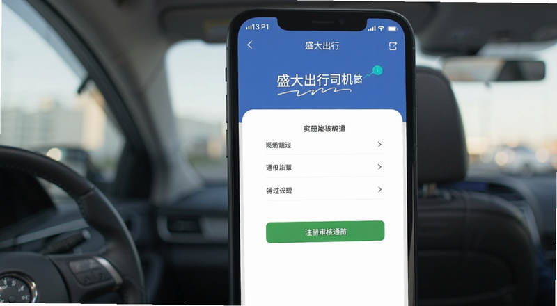 盛大出行司机端注册审核通过页面预览图