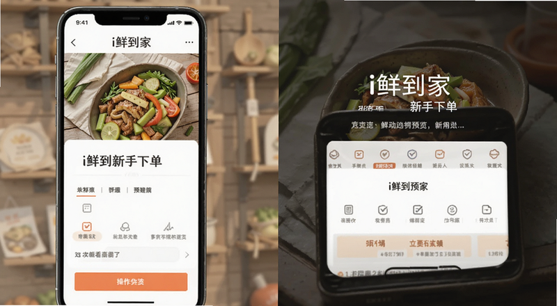 i鲜到家新手下单页面操作预览图
