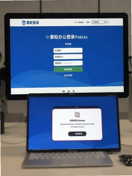 赛轮办公登录页面与错误提示界面预览图