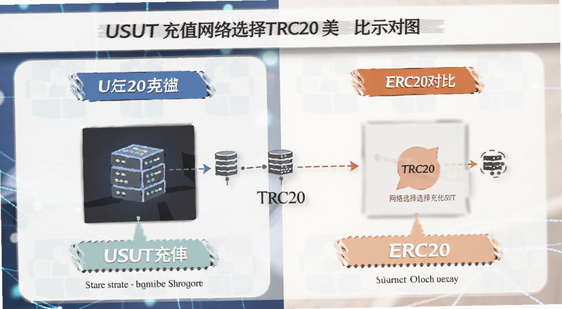 USDT��ֵ����ѡ��TRC20��ERC20�Ա�ʾ��ͼ