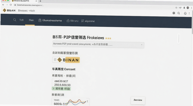 币安P2P商家信誉筛选页面预览图