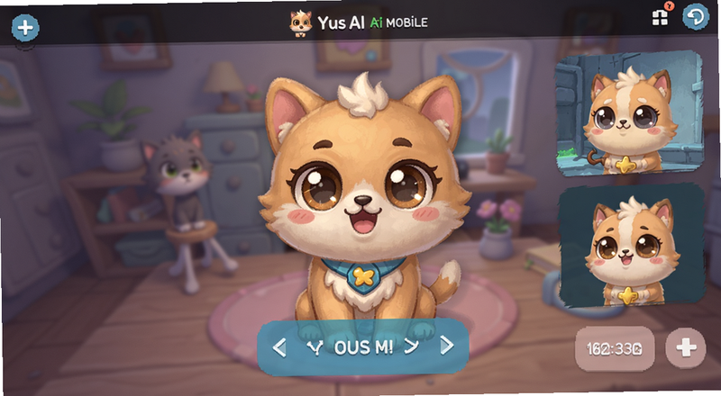 Yus AI Mobile桌宠聊天界面操作截图