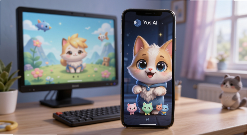 Yus AI Mobile桌宠陪伴场景使用图