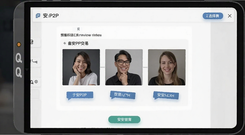 B安P2P交易界面选择商家预览图